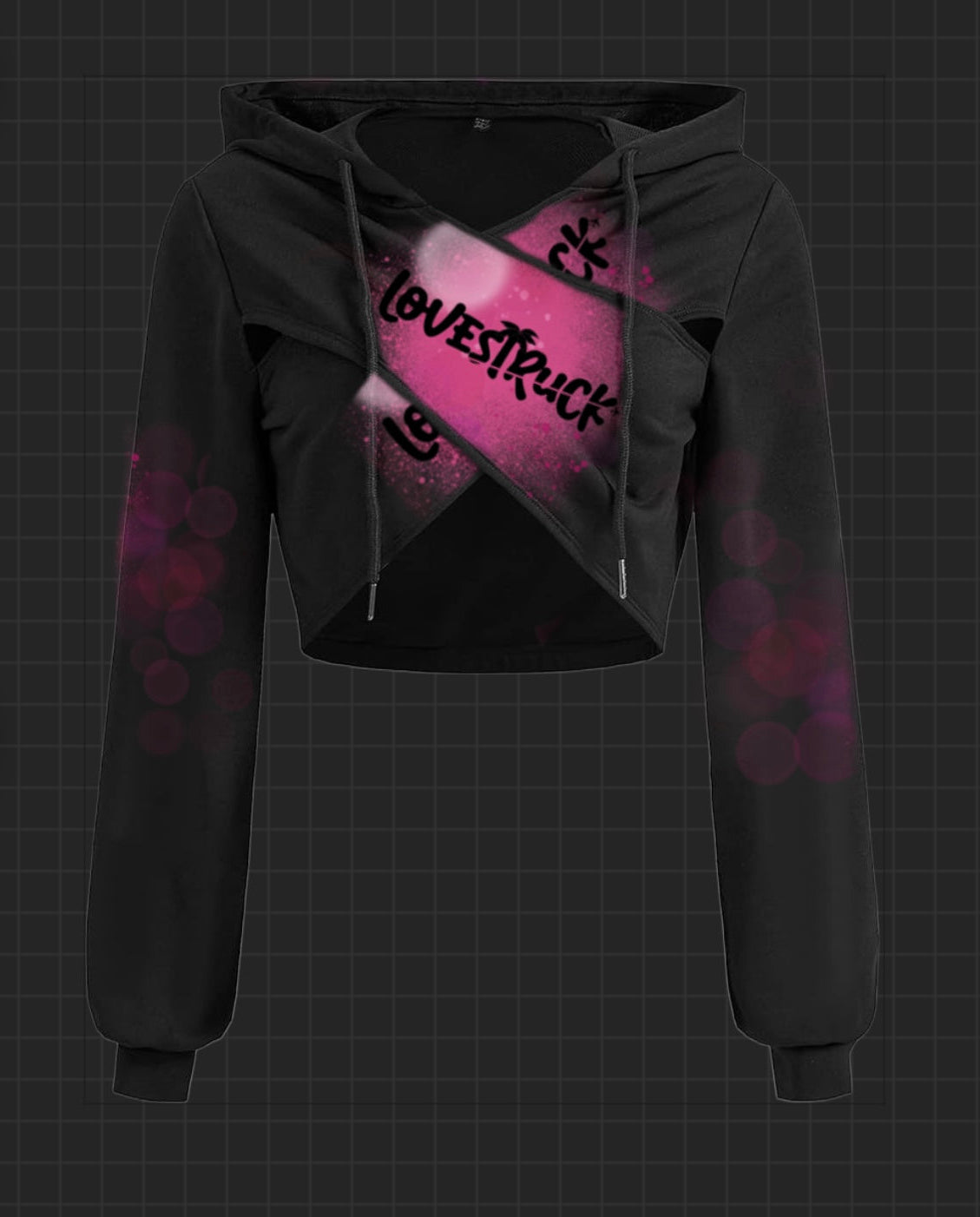 Womens Athletic Fit Cross Hoodie